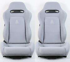 2 X Tanaka Gray Micro Cloth Racing Seats Reclinable Sliders For Camaro