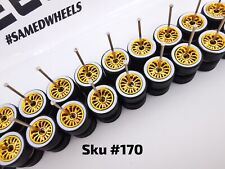 10 Set 10mm Samed Wheels Lowrider Gold Rim White Wall 170
