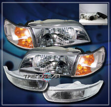 For 1993-1997 Toyota Corolla Crystal Head Lightscornerbumper Signal Lamp Clear