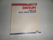 1981 Datsun Model Introduction Factory Manual Sd22 Diesel