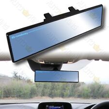Universal Flat 240mm Wide Broadway Blue Tint Interior Clip On Rear View Mirror