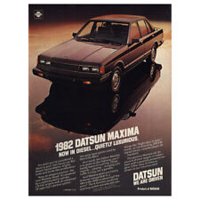 1982 Datsun Maxima Diesel Quietly Luxurious Vintage Print Ad
