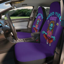 Good Vibes Custom Car Seat Covers Cool Unique Funny Hippie Gift Car Seat Covers