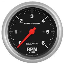 Auto Meter 3996 Gauge Tachometer 3 38in 6k Rpm In-dash Sport-comp