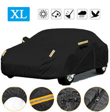 Black Full Car Cover Waterproof Outdoor Dust Sun Uv Protection For Sedan Coupe