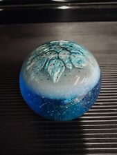 Blue Gear Shift Knob. Snowflake Design Made Out Of Resin Threaded 38-16 Hot Rod