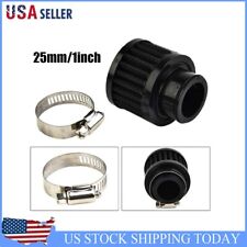 1pc Car Air Filter Fit For Motorcycle Cold Air Intake High Flow Vent 25mm Black