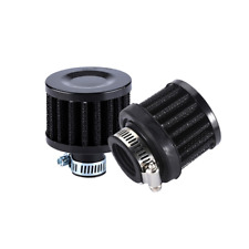 2pcs Black Universal Crankcase Air Breather Filter 1inch 25mm Inlet For Engine