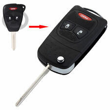 3 Buttons Folding Remote Key Shell Case Cover Flip Fob For Chrysler Dodge Jeep