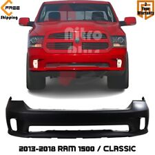 Front Bumper Cover For 2013-18 Ram 1500 2019-22 1500 Classic With Fog Light Hole