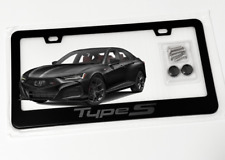 Type S Black On Black Metal License Plate Frame Fits All Acura Type S