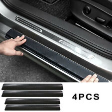 4x Car Door Sill Black Step Plate Scuff Cover Anti Scratch Protector For Toyota