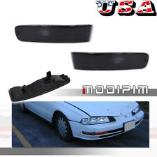 For 92-96 Honda Prelude Smoked Front Bumper Outer Turn Signalcorner Lights Lens