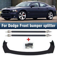 Front Bumper Lip Spoiler Splitter Strut Rods For Dodge Charger Challenger Srt