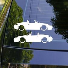 2x Lowered Car Silhouette Decal Stickers For Porsche Boxster 986 1996-2004