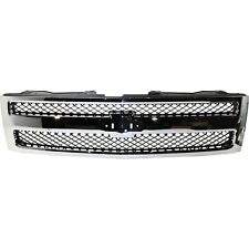 Front Grille Grill Chrome Black Mesh For 07-13 Chevy Silverado Fits 25810707
