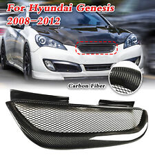 Carbon Fiber Black Front Mesh Grill Cover For Hyundai Genesis Coupe 2008-2012 Aa
