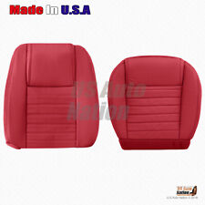 For 2005-2009 Ford Mustang Driver Passenger Bottoms-tops Leather Covers Red 4pc