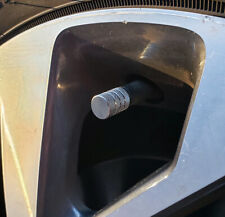 Gray Barrel Aluminum Tire Valve Caps - Universal Fits On All Vehicles