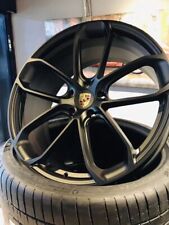 22 Wheels Fit Porsche Cayenne Panamera Satin Black With Tires Sports Tpms New