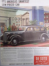 Desota Chrysler 1937 2 X Auto Car Adverts Saturday Evening Post Magazine