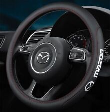 1538cm Car Steering Wheel Cover Genuine Leather Auto Accessories For Mazda