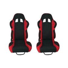 Universal New 2 Pcs Blackred Racing Seats Double Slide Racing Car Seat