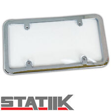 1pc License Plate Frame And Clear Acrylic Tough Shield Protector Cover S2