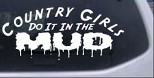 Country Girls Do It In The Mud Car Truck Window Laptop Decal Sticker White 8x3.5