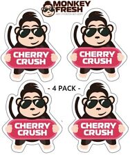 4cpc 4x Monkey Fresh Hanging Car Air Freshener Cherry Cherries Scent