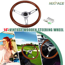 14 Wood Grain Steering Wheel Vintage Grant Nostalgia Style W Horn Button Kit