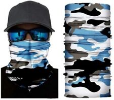 Blue Camo Balaclava Scarf Neck Fishing Hunting Shield Sun Gaiter Headwear Mask