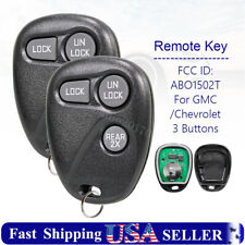 2 For Gmc Chevrolet Keyless Remote Entry Key Fob Abo1502t 16245100-29 3 Button