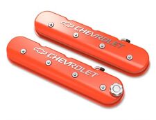 Holley 241-403 Tall Ls Valve Cover With Bowtiechevrolet Logo - Factory Orange