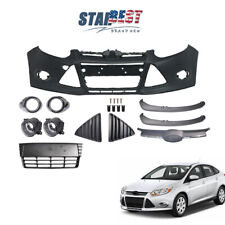 Front Bumper Cover Front Grille Fog Lights Assembly For Ford Focus 2012-2014
