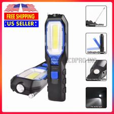 Cob Led Magnetic Work Light Rechargeable Car Garage Inspection Lamp Hand Torch