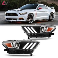 Led Headlights For 2015 16 2017 Ford Mustanggt350 Hidxenon Projector Drl Lamps