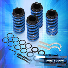 For 90-97 Honda Accord Blue Lowering Coil Scaled Coilover Springs Black Sleeves