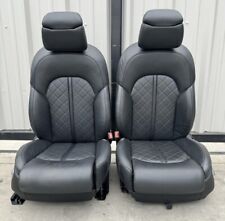 11-17 Audi A8l Front Seat Pair Diamond Stitch Ventilated Massage Black Oem