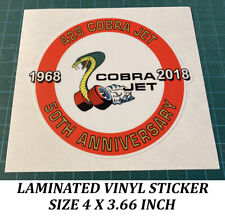 428 Cobra Jet 50 Th Anniversary 1968-2018 Vinyl Sticker - Decal - Mustang-cougar