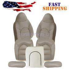 For 1999 2000 Ford F250 Lariat Xlt Front Leather Seat Cover Tan Foam Cushion