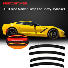 Smoke Led Front Rear Side Marker Lights For 2014-2019 Chevy Corvette C7 Z06 Z51