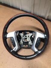 07-14 Escalade Black Leather Woodgrain Heated Steering Wheel Oem Audio Cruise Oe