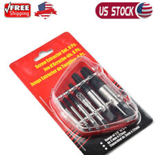 6-pc Screw Extractor Set Easy Out Drill Bits Guide Broken Screws Bolt Remover Us