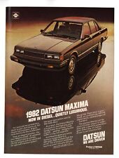 1982 Datsun Nissan Maxima Diesel Vintage Print Ad Quietly Luxurious 1980s