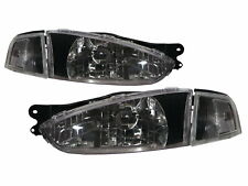 Lancer 1996-1998 Coupe 2d Clear Headlight Black For Mitsubishi Lhd
