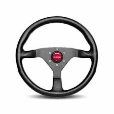 Momo Steering Wheel Montecarlo Black Leather With Red Stitching 350mm Mcl35bk3b