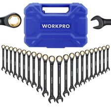 Workpro 22pcs Ratcheting Wrench Set 72 Teeth Combination Wrench Set Metric Sae