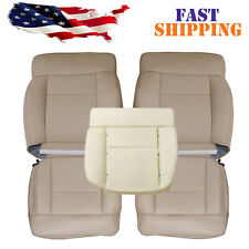For 2004-2008 Ford F150 Lariat Xlt Leather Seat Cover Front Bottom Lean Back Tan