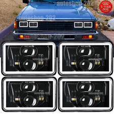 Dot Fit Nissan 720 1983-1986 4pcs 4x6 Led Headlights Hi-lo Drl Turn Signal Ring